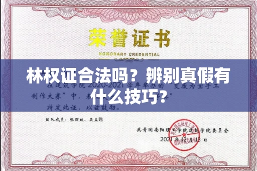 长春林权证合法吗?辨别真假有什么技巧?