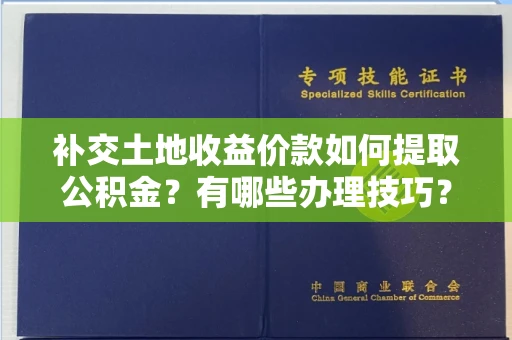 长春补交土地收益价款如何提取公积金?有哪些办理技巧?