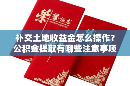 长春补交土地收益金怎么操作?公积金提取有哪些注意事项?